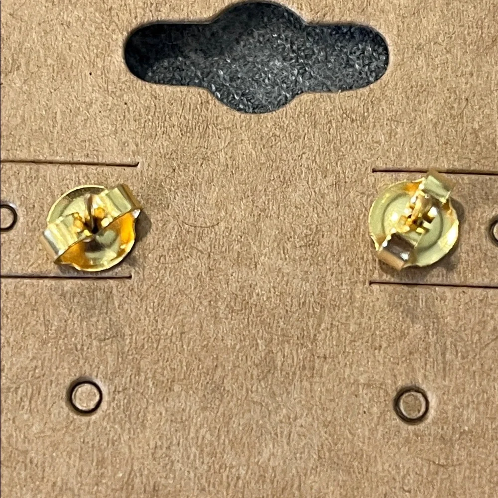 14k Gold 3mm CZ Earrings - Picture 4 of 9